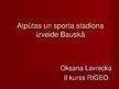 Presentations 'Atpūtas un sporta stadiona izveide Bauskā', 1.