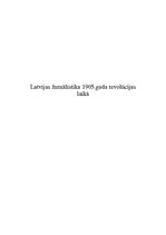 Research Papers 'Latvijas žurnālistika 1905.gada revolūcijas laikā', 1.