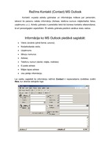 Summaries, Notes 'MS Outlook kontakti (kontaktu režīms)', 12.