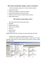 Summaries, Notes 'MS Outlook kontakti (kontaktu režīms)', 13.