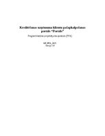 Research Papers 'SIA Kreditēšanas uzņēmuma klientu pašapkalpošanas portāls- Sistēmas darbības kon', 1.
