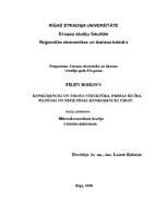 Summaries, Notes 'Konkurences un tirgus struktūra. Firmas rīcība pilnīgās un nepilnīgās konkurence', 1.