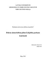 Research Papers 'Dabas aizsardzības plāns Lāčplēša parkam Lielvārdē', 1.