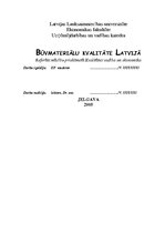 Research Papers 'Būvmateriālu kvalitāte Latvijā', 1.
