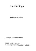 Presentations 'Melnie metāli', 1.