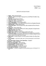 Summaries, Notes 'History of Great Britain - useful terms and cultural allusions', 1.