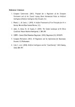 Essays 'EU regulation for AI', 8.