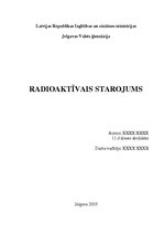 Research Papers 'Radioaktīvais starojums', 1.