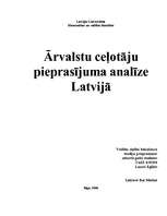Summaries, Notes 'Ārvalstu ceļotāju pieprasījuma analīze Latvijā', 1.