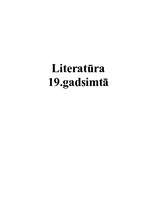 Research Papers 'Literatūra 19.gadsimtā ', 1.