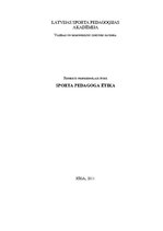 Research Papers 'Sporta pedagoga ētika', 1.