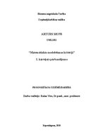 Research Papers 'Matemātiskās modelēšanas kritēriji', 1.