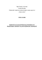 Research Papers 'Korupcijas samazināšanas tiesiskie un praktiskie aspekti valsts ieņēmumu dienest', 1.