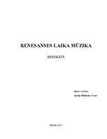 Research Papers 'Renesanses laika mūzika', 1.