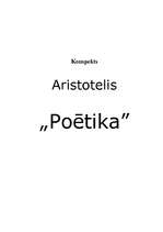 Summaries, Notes 'Aristotelis "Poētika"', 1.