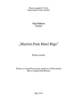Practice Reports 'Prakses atskaite viesnīcā "Maritim Park Hotel"', 1.