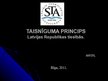 Presentations 'Taisnīguma principi Latvijas Republikas tiesībās', 1.