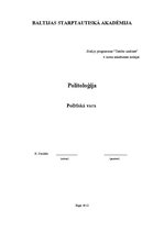 Research Papers 'Politiskā vara', 1.