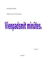 Research Papers 'P.Koelju "Vienpadsmit minūtes"', 1.