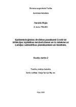 Term Papers 'Epidemioloģiskās drošības pasākumi Covid-19 infekcijas izplatības ierobežošanai ', 1.