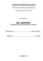 Practice Reports 'Grāmatvedības prakse SIA "Marteks"', 1.