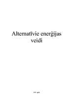 Research Papers 'Alternatīvie enerģijas veidi', 1.