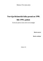 Research Papers 'Norvēģu blekmetāls laika posmā no 1990. līdz 1994.gadam', 1.
