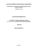 Practice Reports 'Fitnesa vecākā trenera prakses dienasgrāmata', 1.