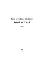 Research Papers 'Bada problēmas mūsdienu Etiopijā un Eritrejā', 1.
