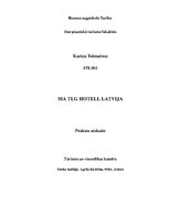 Practice Reports 'SIA "TLG Hotell Latvija"', 1.