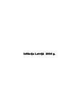 Research Papers 'Inflācija Latvijā 2004.gadā', 1.
