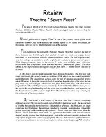 Essays 'Review. Theatre performance "Seven Faust"', 1.