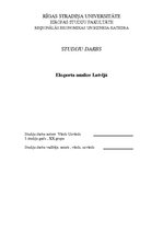 Research Papers 'Eksporta analīze Latvijā', 1.
