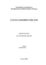 Research Papers 'Latvijas sabiedrība un valsts pārvalde', 1.