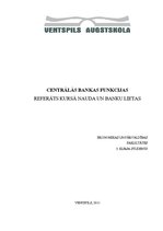Research Papers 'Latvijas Centrālās bankas funkcijas', 1.