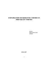 Term Papers 'Exploration of Romantic Themes in John Keats’ Poetry', 1.