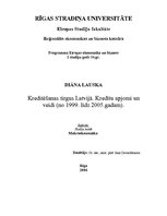 Research Papers 'Kreditēšanas tirgus Latvijā (1999.-2005.g.)', 1.