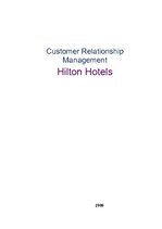 Research Papers 'Customer Relationship Management: Hilton Hotels', 1.