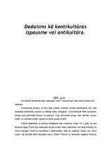 Research Papers 'Dadaisms kā kontrkultūras izpausme vai antikultūra', 1.
