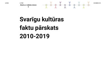 Presentations 'Svarīgu kultūras faktu pārskats 2010-2019', 1.