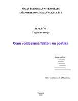 Research Papers 'Cenu veidošanās faktori un politika', 1.