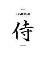 Research Papers 'Samuraji', 1.