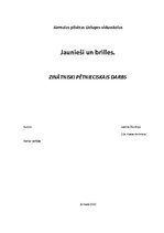 Research Papers 'Jaunieši un brilles', 1.