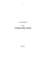 Research Papers 'Latvijas dabas resursi', 1.