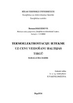 Term Papers 'Termoelektrostaciju ietekme uz cenu veidošanu Baltijas tirgū', 1.