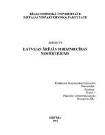 Research Papers 'Latvijas ārējās tirdzniecības novērtējums', 1.