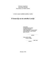 Research Papers 'E-komercija un tās attīstība Latvijā', 1.