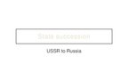 Presentations 'State succession- USSR to Russia', 1.