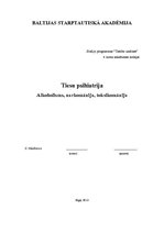 Research Papers 'Alkoholisms, narkomānija, toksikomānija', 1.