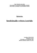 Research Papers 'Intelektuālo robotu izstrāde', 1.